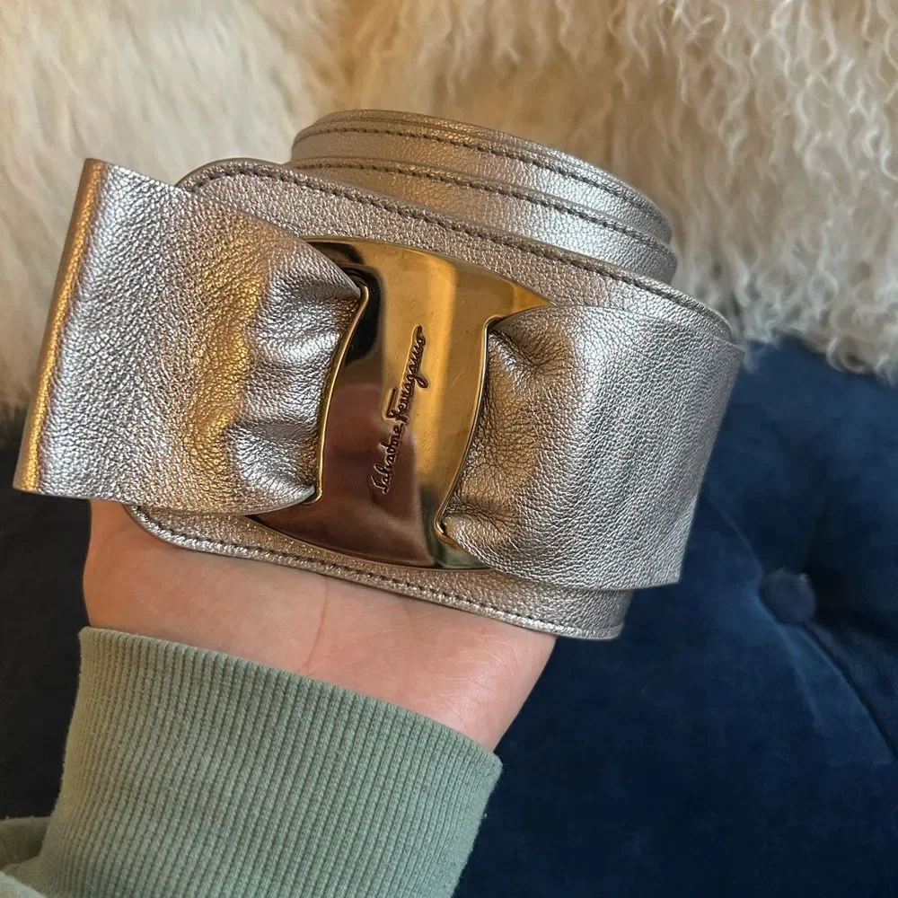 Salvatore Ferragamo Leather Waist Belt size 100